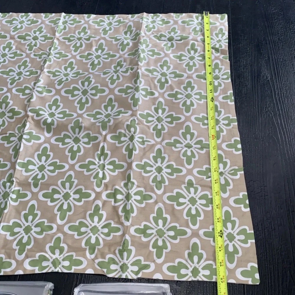 Cannon Vintage Euro Sham Pillowcase Set (2) Green‎ Tan Floral NEW Deadstock